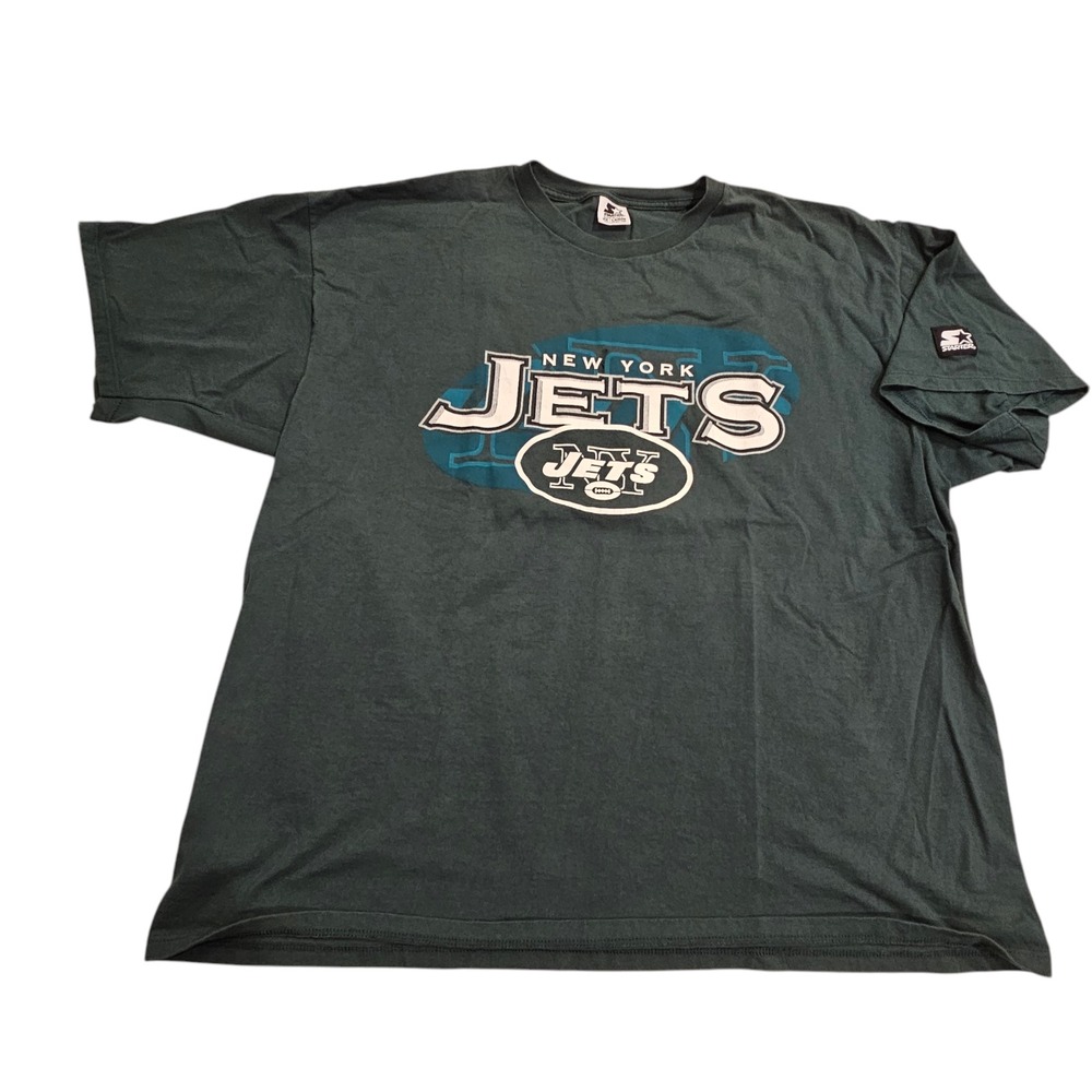 Vintage New York Jets Starter Green T-Shirt Size 2XL Made in‎ USA 100% Cotton